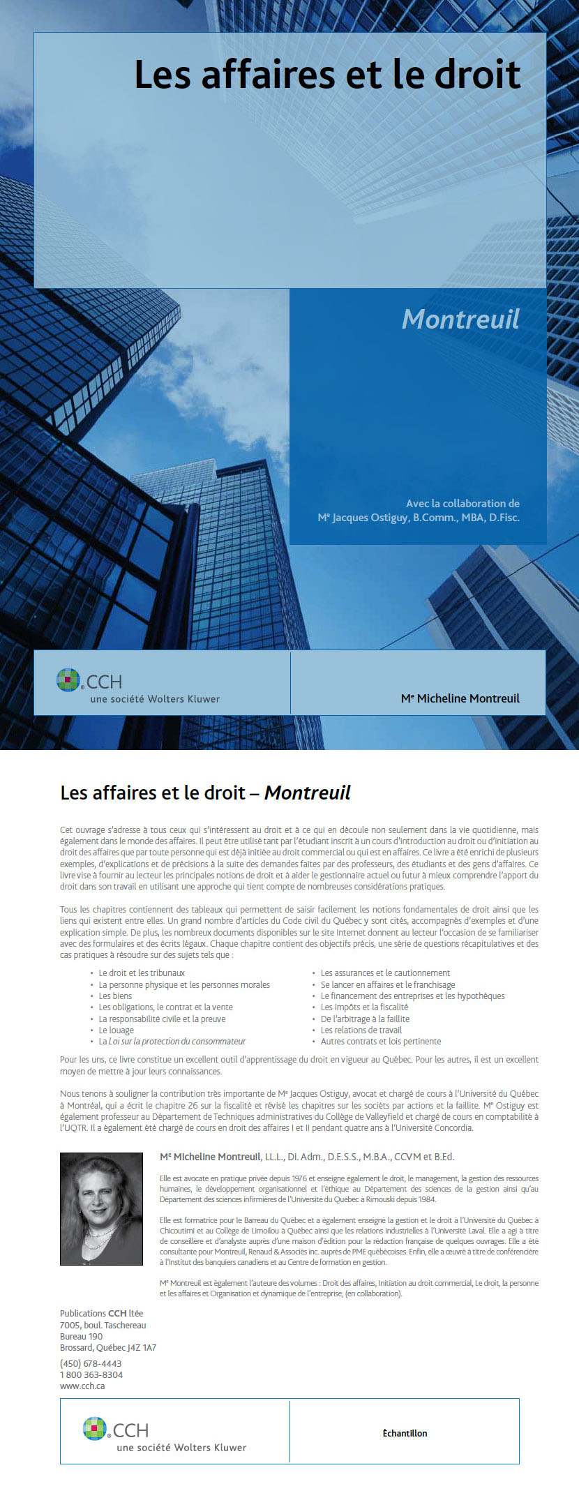 Livre &laquo;Les affaires et le droit&raquo;